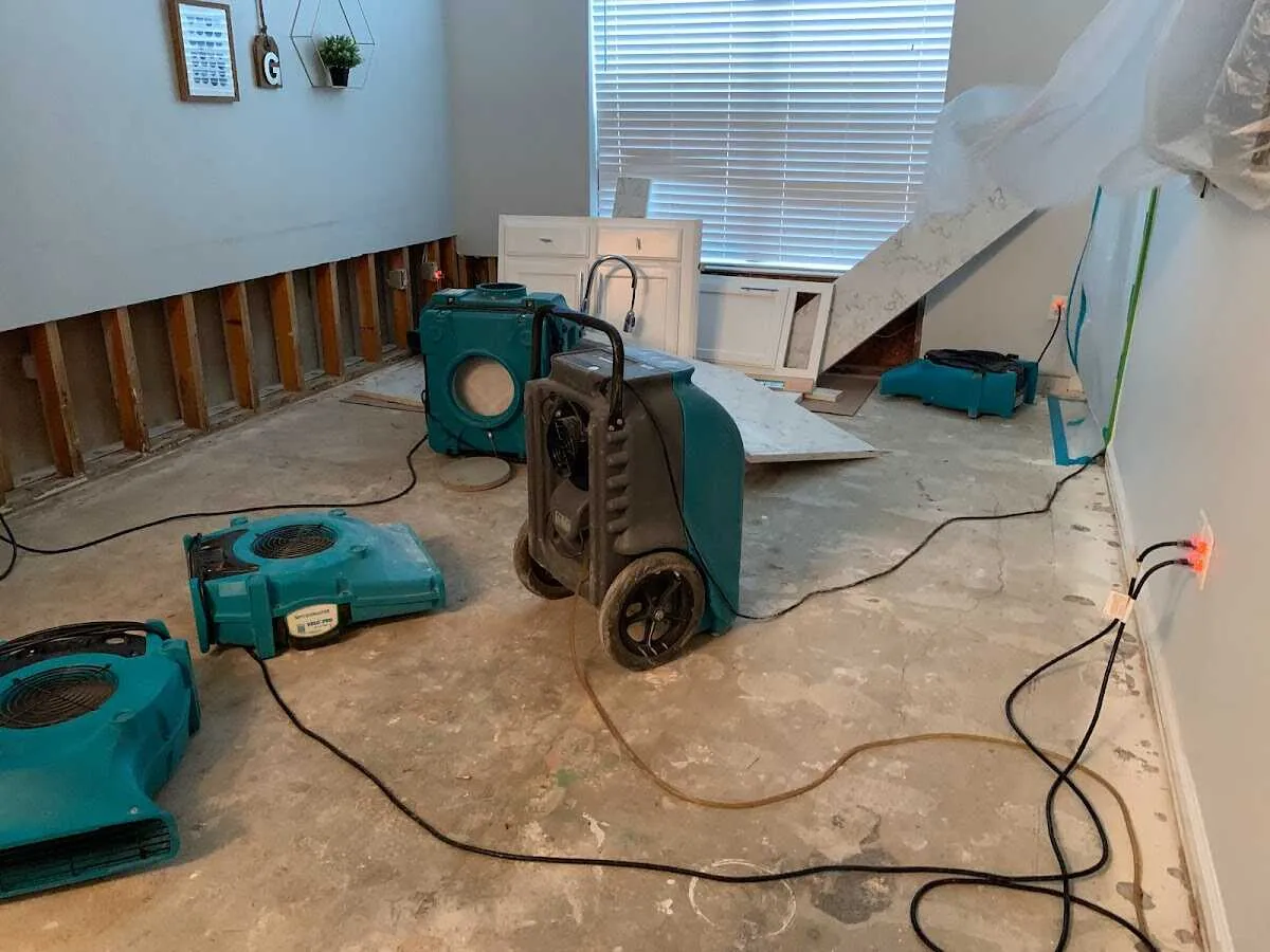 Dehumidifier in flood-cut room for Water Extraction & Removal in Rainsville